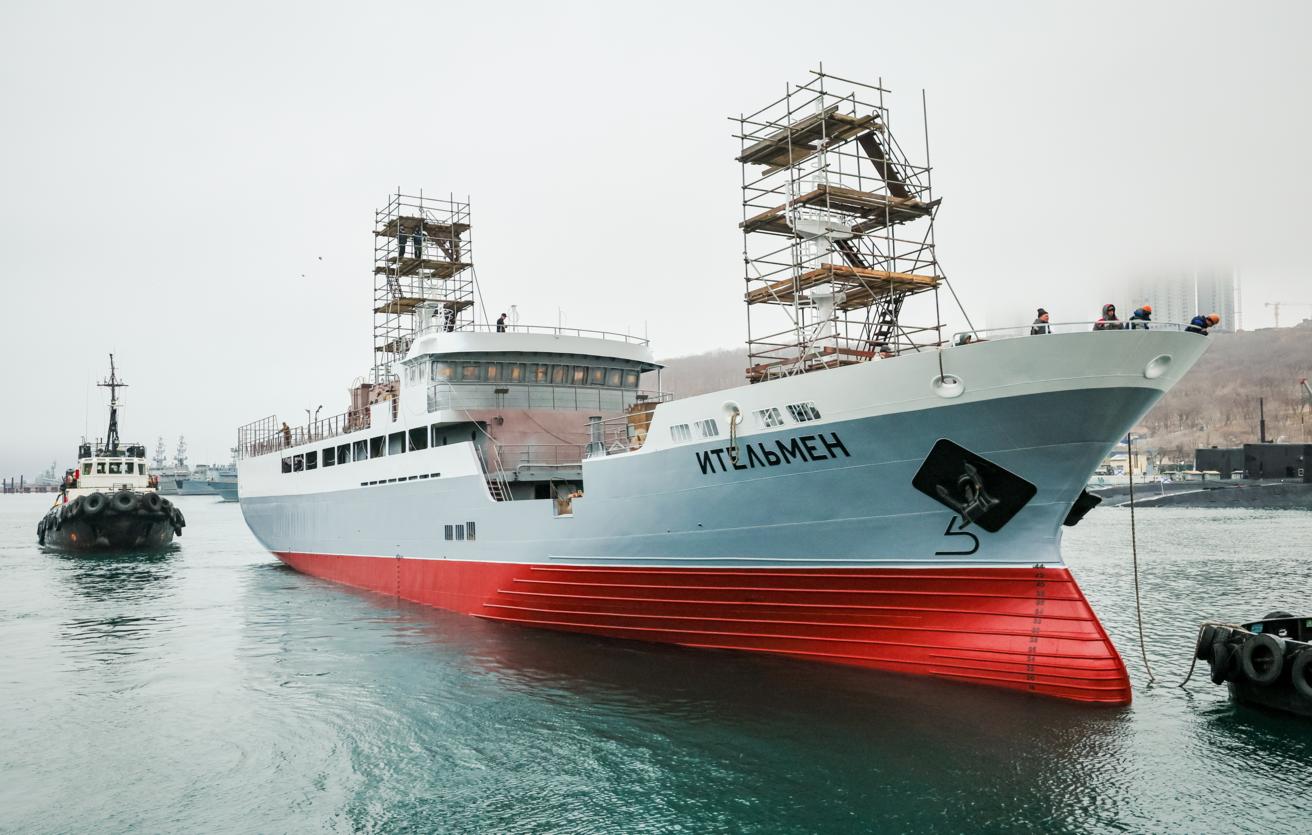 Восточная верфь ОСК спустила на воду краболов "Ительмен" проекта 03141