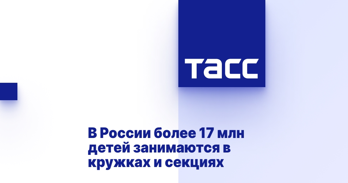 В России более 17 млн детей занимаются в кружках и секциях В России более 17 млн детей занимаются в кружках и секциях